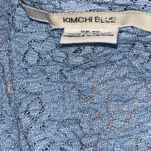Kimchi Blue Light Blue Lace Blouse - Picture 4 of 4